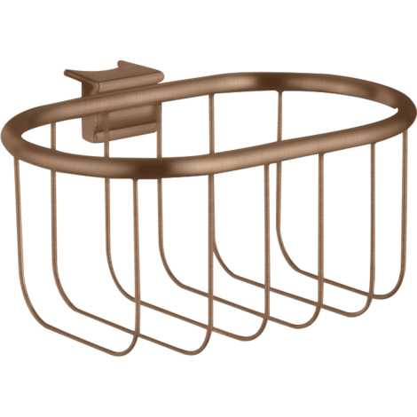  - AXOR Montreux Koszyk na mydło do drążka przysznicowego 16 x 8,3 cm czerwone złoto szczotkowane 42066310 - 42066310 - Łazienki Szydłowski