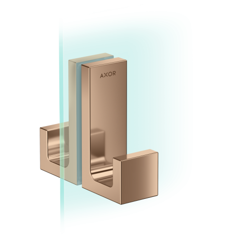 - AXOR Universal Rectangular Uchwyt drzwi prysznicowych czerwony złoty polerowany 42639300 - 42639300 - Łazienki Szydłowski