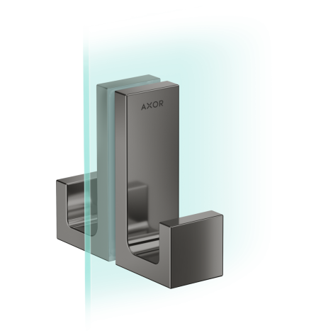 - AXOR Universal Rectangular Uchwyt drzwi prysznicowych czarny chrom polerowany 42639330 - 42639330 - Łazienki Szydłowski