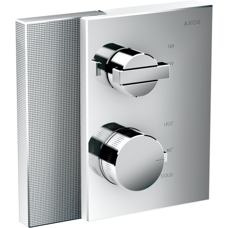  - AXOR Edge Bateria termostatyczna z zaworem odcinającym do 1 odbiornika, podtynkowa, szlif diamentowy chrom 46751000 - 46751000 - Łazienki Szydłowski