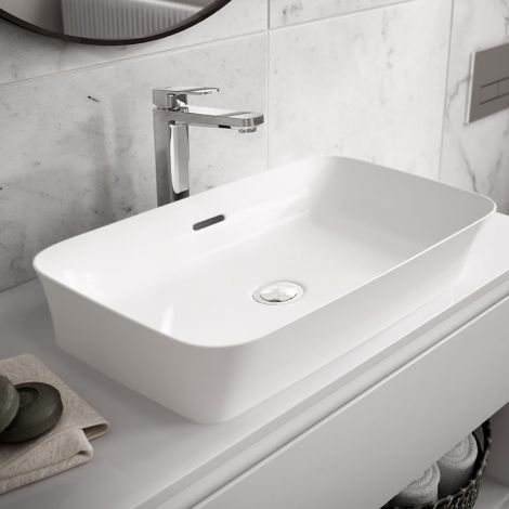  - IDEAL STANDARD IPALYSS Umywalka nablatowa 55 x 38 cm biała z powłoką  E2078MA - E2078MA - Łazienki Szydłowski