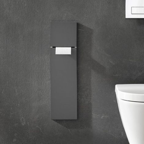  - EMCO Asis Pure podtynkowy moduł toaletowy, z zestawem ze szczotką WC,zawiasy z lewej strony , z uchwytem na papier kolor szary mat 975551502 - 975551502 - Łazienki Szydłowski