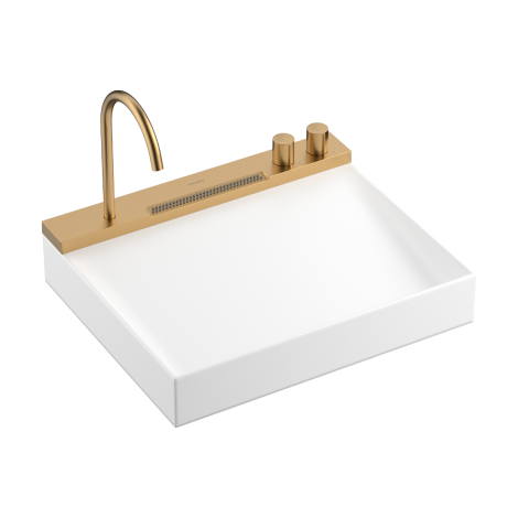  - HANSGROHE Avalegra AquaUnit Umywalka wisząca 58 x 47,5 cm brąz szczotkowany 22472140 - 22472140 - Łazienki Szydłowski