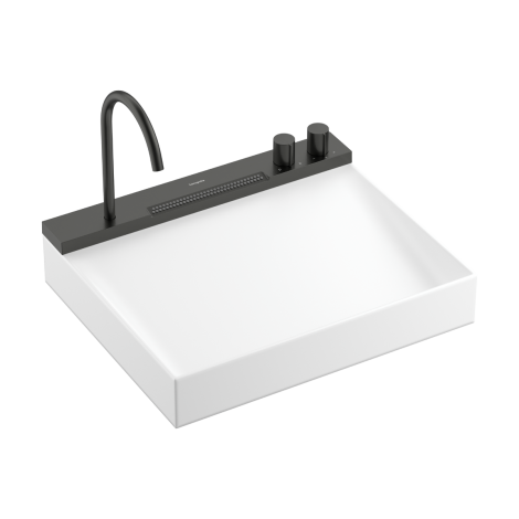  - HANSGROHE Avalegra AquaUnit Umywalka wisząca 58 x 47,5 cm czarny chrom szczotkowany 22472340 - 22472340 - Łazienki Szydłowski