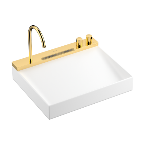  - HANSGROHE Avalegra AquaUnit Umywalka wisząca 58 x 47,5 cm złoty optyczny polerowany 22472990 - 22472990 - Łazienki Szydłowski