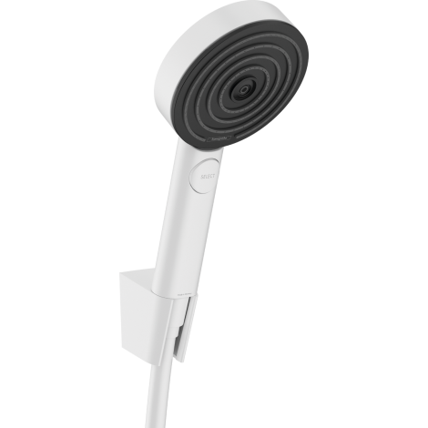 - HANSGROHE Pulsify Select S Punktowy zestaw prysznicowy 105 3jet Relaxation EcoSmart z wężem 125 cm biały mat 24306700 - 24306700 - Łazienki Szydłowski