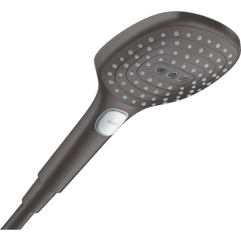  - HANSGROHE Raindance Select E Słuchawka prysznicowa 120 3jet PowderRain EcoSmart+ czarny chrom szczotkowany 28729340 - 28729340 - Łazienki Szydłowski