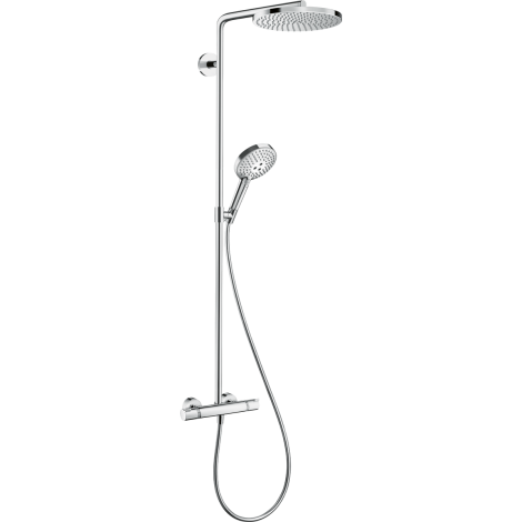 - HANSGROHE Raindance S Komplet prysznicowy 240 1jet PowderRain, EcoSmart+ z termostatem chrom 28825000 - 28825000 - Łazienki Szydłowski