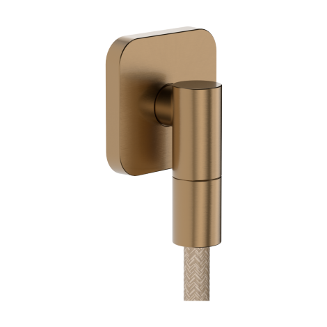  - HANSGROHE FixFit Fine Q Przyłącze węża z zaworem zwrotnym, softsquare brąz szczotkowany 28884140 - 28884140 - Łazienki Szydłowski