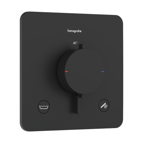 - HANSGROHE Ecostat Comfort Q Bateria termostatyczna do 2 odbiorników czarny mat 33717670 - 33717670 - Łazienki Szydłowski