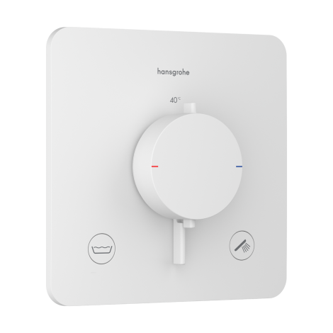 - HANSGROHE Ecostat Comfort Q Bateria termostatyczna do 2 odbiorników biały mat 33717700 - 33717700 - Łazienki Szydłowski