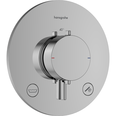 - HANSGROHE Ecostat Comfort S Bateria termostatyczna do 2 odbiorników chrom 33718000 - 33718000 - Łazienki Szydłowski