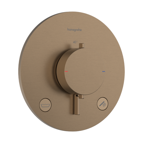 - HANSGROHE Ecostat Comfort S Bateria termostatyczna do 2 odbiorników brąz szczotkowany 33718140 - 33718140 - Łazienki Szydłowski