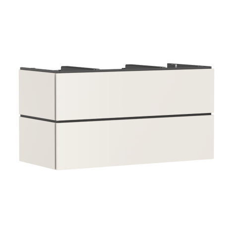 - HANSGROHE Xilesa E Szafka pod szlifowaną umywalkę wpuszczaną w blat/nablatową z 2 szufladami PushOpen 118 x 55 cm piaskowy beż matowy 54304780 - 54304780 - Łazienki Szydłowski