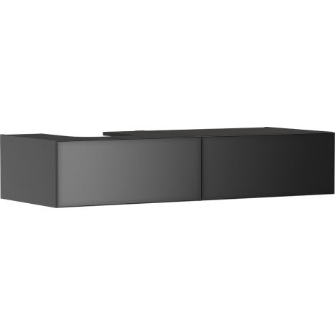 - HANSGROHE Xevolos E Szafka pod szlifowaną umywalkę wpuszczaną w blat/nablatową po lewej stronie z 2 szufladami 137 x 55cm, szary łupek matowy 54321770 - 54321770 - Łazienki Szydłowski