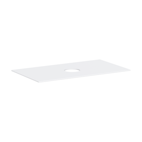  - HANSGROHE Xevolos E Blat 98 x 55cm z wycięciem na środku pod umywalkę nablatową bez otworu na baterię biały mat - 54329700 - Łazienki Szydłowski
