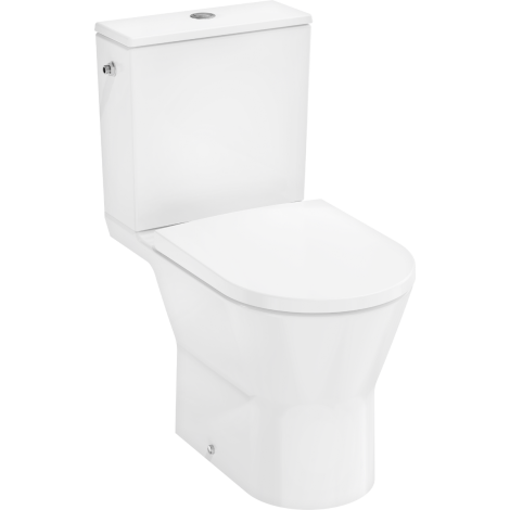  - HANSGROHE EluPura Original S Kompakt WC 640, odpływ poziomy, przyłącze z boku, AquaChannel Flush, z deską WC biały 60267450 - 60267450 - Łazienki Szydłowski