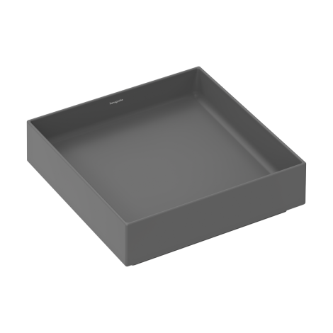  - HANSGROHE Xuniva Evo E Umywalka nablatowa 40 x 40cm szary łupek matowy 60324760 - 60324760 - Łazienki Szydłowski