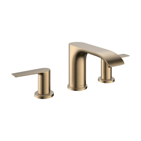  - HANSGROHE Vivenis 3-otworowa bateria umywalkowa 90 z kompletem odpływowym z cięgłem brąz szczotkowany 75033140 - 75033140 - Łazienki Szydłowski