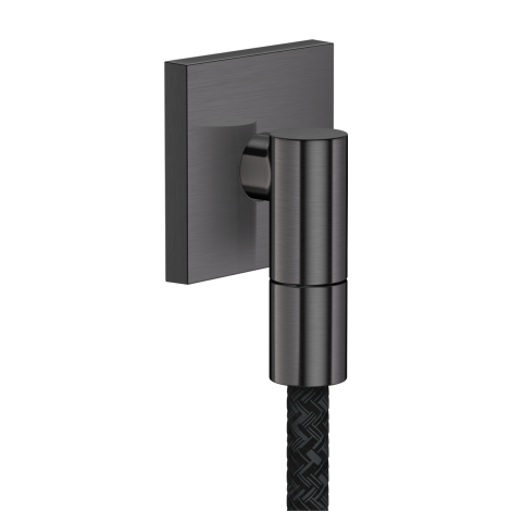  - AXOR Wall outlet Fine Przyłącze węża, kwadratowe czarny chrom szczotkowany 36738340 - 36738340 - Łazienki Szydłowski