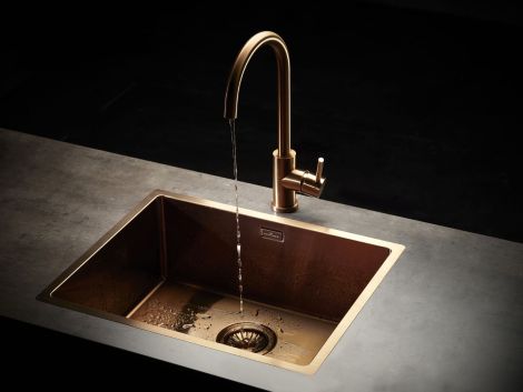- REGINOX Miami zlewozmywak 54 x 44 x 20 cm stal nierdzewna kolor Cooper R30738 - R30738 - Łazienki Szydłowski
