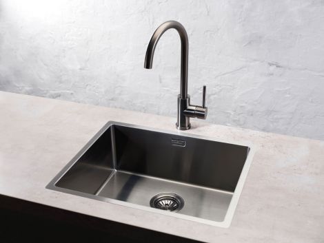 - REGINOX Miami zlewozmywak 54 x 44 x 20 cm stal nierdzewna kolor Gun Metal R30721 - R30721 AS - Łazienki Szydłowski