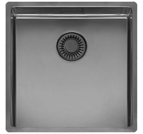  - Reginox New York zlewozmywak 44 x 44 x 18 cm stal nierdzewna kolor Gun Metal  R38710 - R38710 - Łazienki Szydłowski