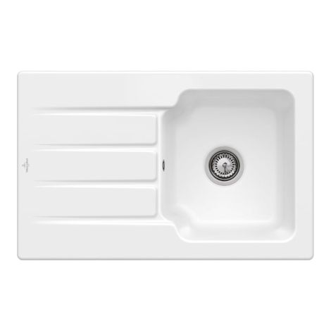 - Villeroy&Boch Architectura 45 zlewozmywak ceramiczny 80x51 cm biały połysk 334001R1 - 334001R1 - Łazienki Szydłowski