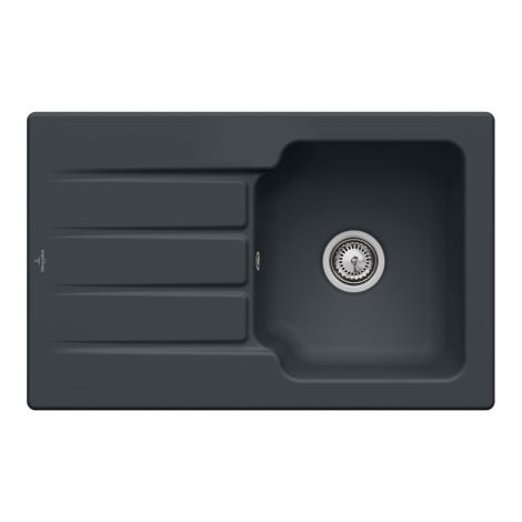 - Villeroy&Boch Architectura 45 zlewozmywak ceramiczny 80 x 51 cm pure black 334001R7 - 334001R7 - Łazienki Szydłowski