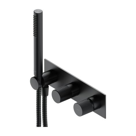 - OMNIRES CONTOUR bateria prysznicowo-wannowa podtynkowa z rączką prysznicową, antracyt szczotkowany CT80351AT - CT8035-1AT - Łazienki Szydłowski
