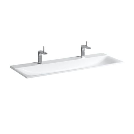 - GEBERIT Xeno² podwójna umywalka 140 x 48 cm z 2 otworami kolor biały mat 500277001 - 500.277.00.1 - Łazienki Szydłowski