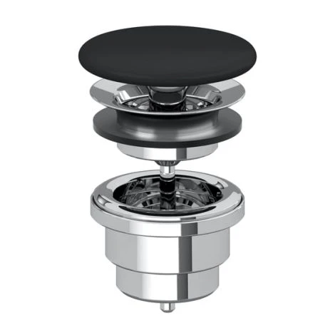 - VILLEROY&BOCH Niezamykany zawór umywalkowy z pokrywą ceramiczną w kolorze pure black 683500R7 - 683500R7 - Łazienki Szydłowski
