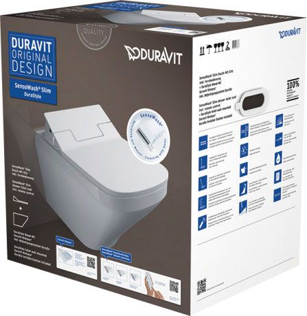 - DURAVIT SensoWash Slim DuraStyle nowoczesna toaleta myjąca 37 x 62 cm biały połysk 631001002004300 - 631001002004300 AT - Łazienki Szydłowski