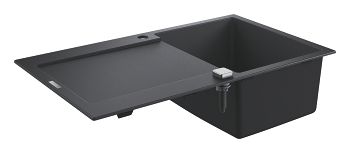  - GROHE-K500 Zlewozmywak z ociekaczem 86x50 cm kolor czarny granit 31644AP0 - 31644AP0 - Łazienki Szydłowski
