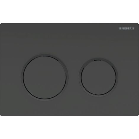  - GEBERIT Omega20, Przycisk spłukujacy górny, Płyta i przyciski: czarne Pierścienie ozdobne: czarne mat 115085DW1 - 115.085.DW.1 - Łazienki Szydłowski