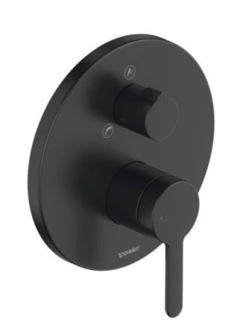  - DURAVIT C.1 bateria wannowa do 2 odbiorników czarny mat C15210012046 - C15210012046 - Łazienki Szydłowski