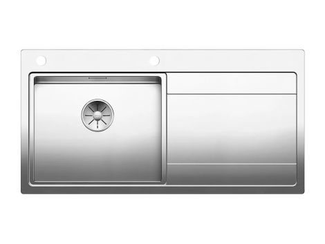 - BLANCO DIVON II 5 S-IF zlewozmywak 100x51 cm komora lewa, korek auto., InFino stal polerowana 521659 - 521659 - Łazienki Szydłowski