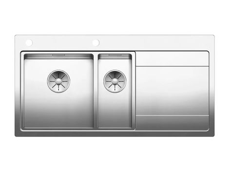 - BLANCO DIVON II 6 S-IF zlewozmywak 100x51 cm komora lewa, korek auto., InFino, odsączarka stalowa stal polerowana 521661 - 521661 - Łazienki Szydłowski