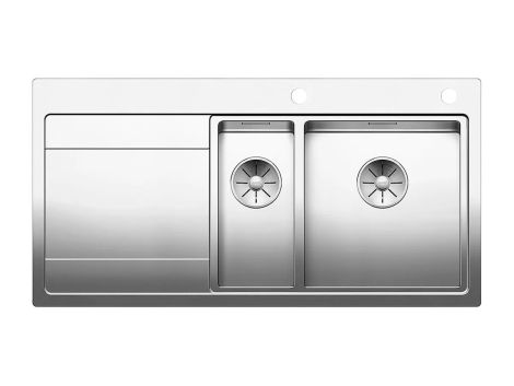 - BLANCO DIVON II 6 S-IF zlewozmywak 100x51 cm komora prawa, korek auto., InFino, odsączarka stalowa stal polerowana 521662 - 521662 - Łazienki Szydłowski