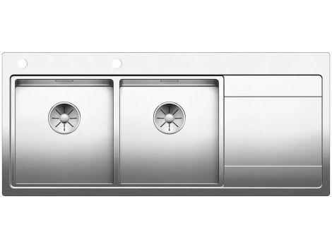 - BLANCO DIVON II 8 S-IF zlewozmywak 116x51 cm komora lewa, korek auto., InFino stal polerowana 521664 - 521664 - Łazienki Szydłowski