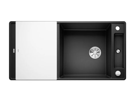 - BLANCO AXIA III XL 6 S-F Silgranit zlewozmywak 99x50 cm odwracalny, korek auto., InFino, deska szkło białe czarny 525859 - 525859 - Łazienki Szydłowski