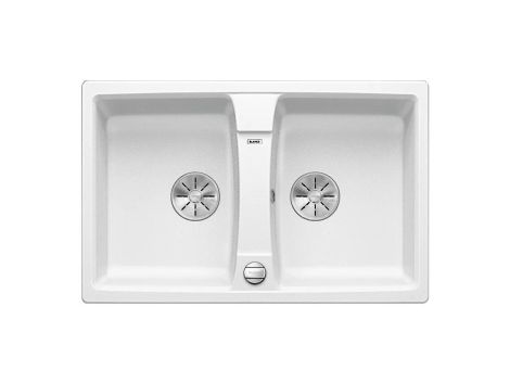 - BLANCO LEXA 8 Silgranit zlewozmywak 78x50 cm odwracalny, korek auto., InFino biały 524954 - 524954 - Łazienki Szydłowski