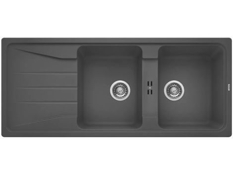  - BLANCO SONA 8 S Silgranit zlewozmywak 116x50 cm  odwracalny szarość skały 519699 - 519699 - Łazienki Szydłowski