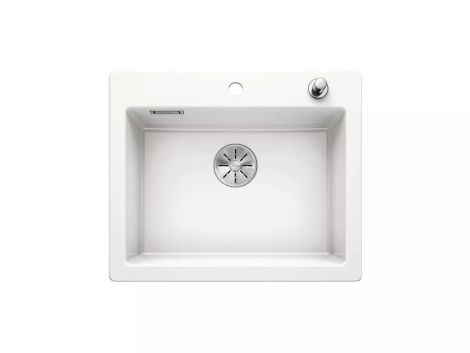 - BLANCO PALONA 6 Ceramika PuraPlus zlewozmywak 61,5x51 cm , korek auto., InFino biały połysk 524731 - 524731 - Łazienki Szydłowski