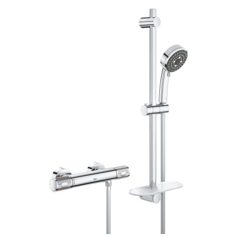 - GROHE-Precision Feel Zestaw prysznicowy z baterią termostatyczną chrom 34791000 - 34791000 - Łazienki Szydłowski