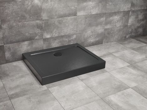 - Radaway Doros D Compact brodzik akrylowy 100x80 cm Stone Czarny SDRD10800554S - SDRD1080-05-54S - Łazienki Szydłowski