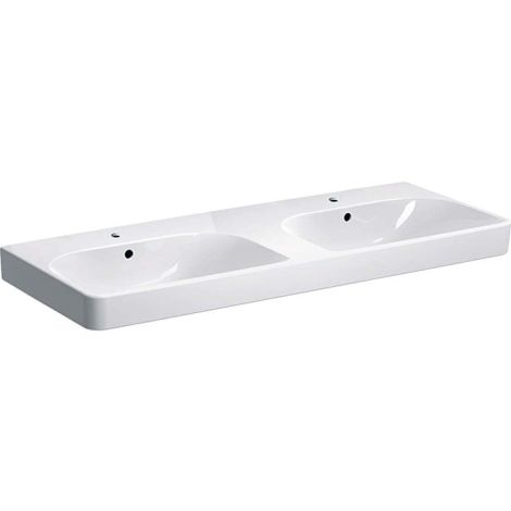 - GEBERIT SMYLE Square podwójna umywalka 120 x 48 cm biały 500223011 - 500.223.01.1 - Łazienki Szydłowski