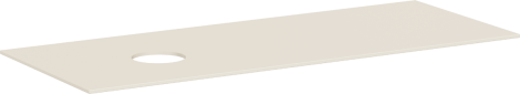  - HANSGROHE Xevolos E Blat 137 x 55 cm z wycięciem po lewej stronie pod umywalkę nablatową bez otworu na baterię Piaskowy Beż Matowy 54333780 - 54333780 - Łazienki Szydłowski