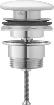 DURAVIT Zawór Push-Open do umywalek z przelewem, korek ceramiczny biały połysk 0050790000