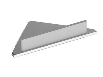 KEUCO EDITION 400 półka prysznicowa narożna ze ściągaczką aluminium srebro eloksalowane (E6 EV1)/biały (RAL 9010) 11557170100